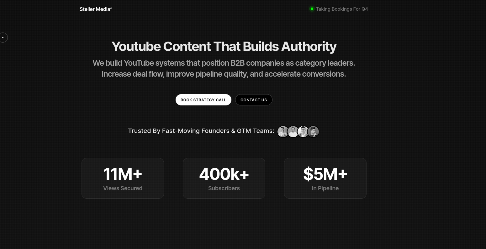 Steller Media Studio - Creative agency website design by Dashmarc